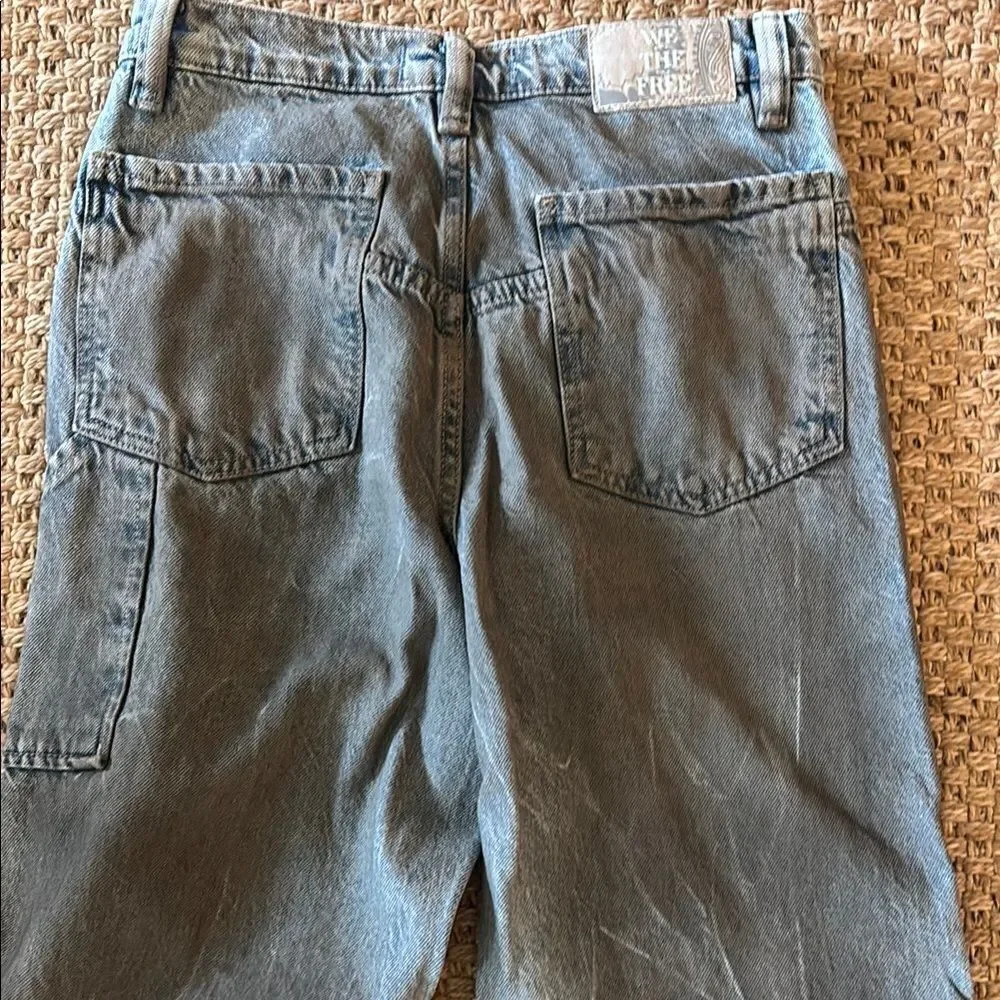Free People Gray Relaxed Jeans